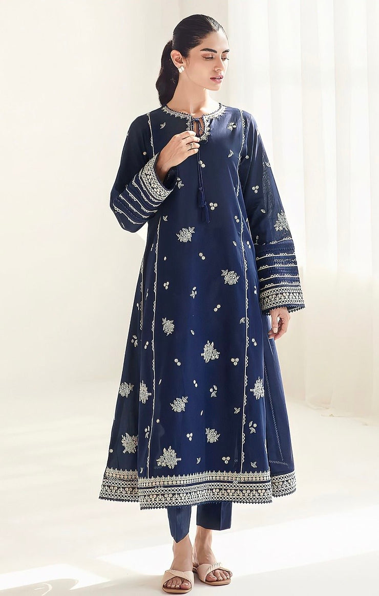 DHANAK 2 PIECE UNSTICHED FULL HEAVY EMB SUIT FOR WINTER 2025-26