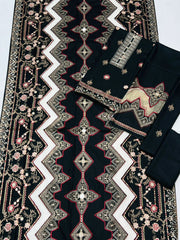 BAREEZE | DHANAK 3 PIECE UNSTICHED FULL HEAVY EMB SUIT WITH HEAVY EMB CUTTWORK SHAWL FOR WINTER 2025-26